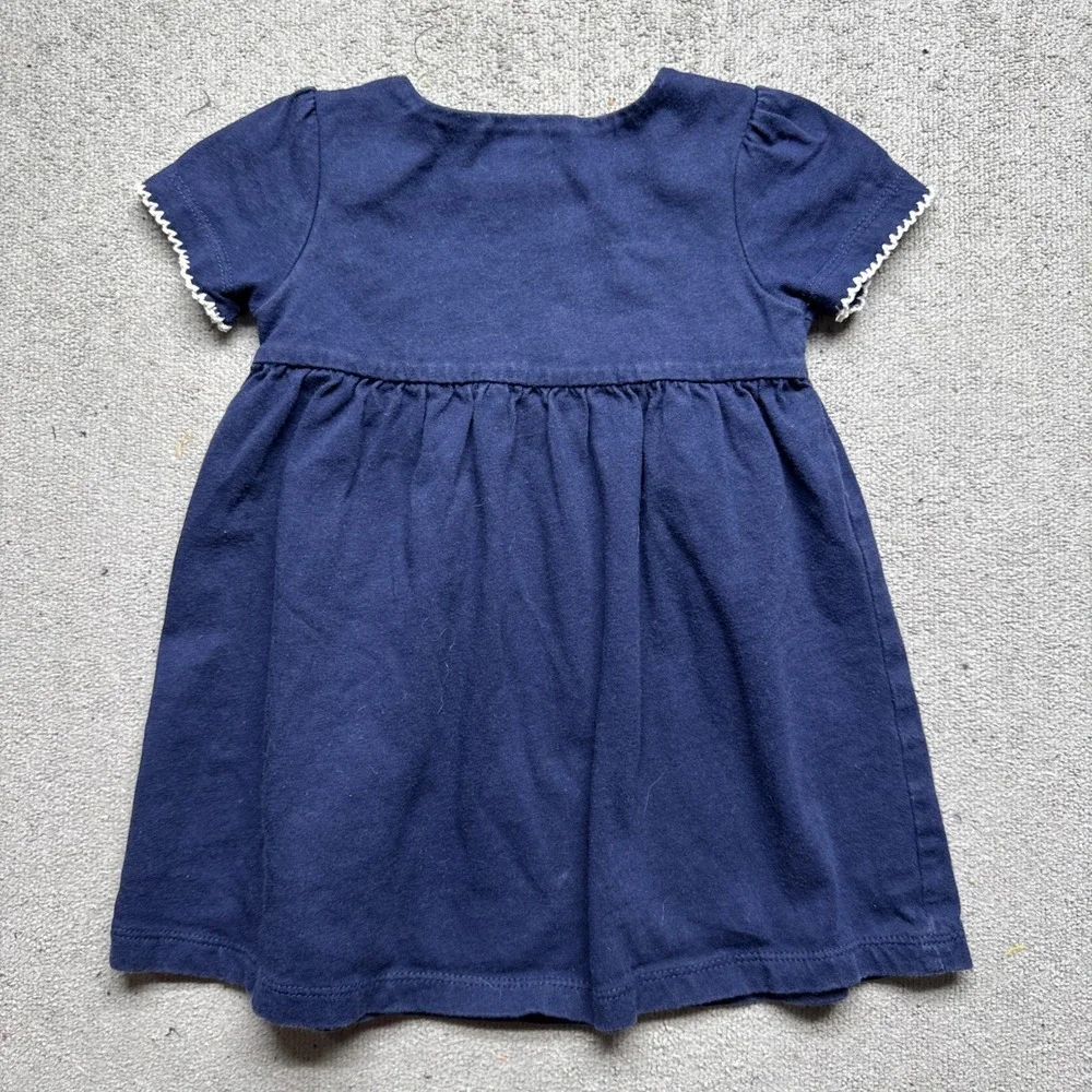 Ralph‎ Lauren Baby Girl Navy Blue Nautical Dress 6M Preppy Coastal